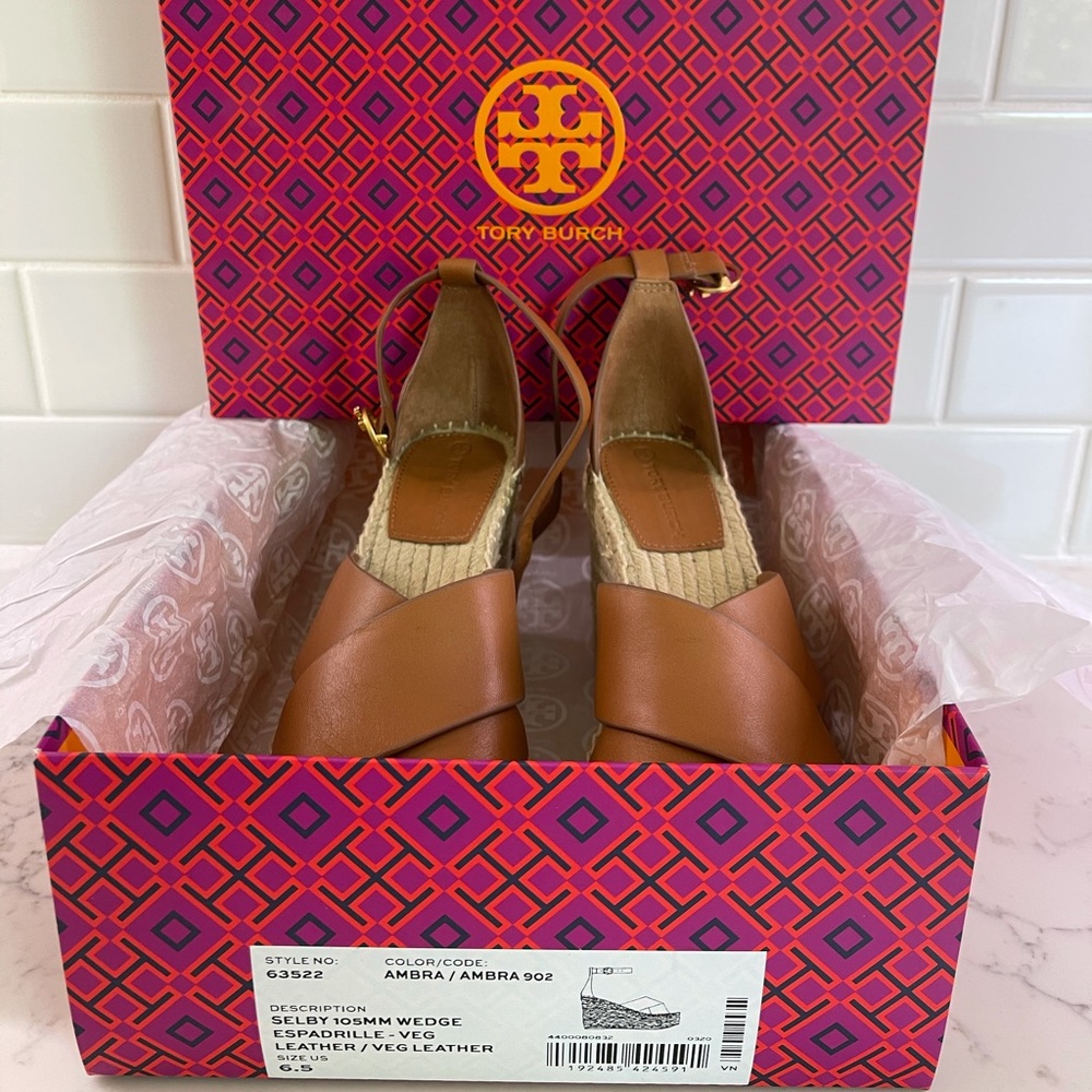 Tory Burch Selby Wedge Platform Espadrilles